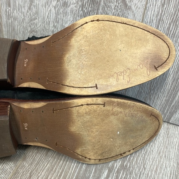 Sam Edelman Black Suede Leather Petty Ankle Bootie 7.5W - Picture 11 of 15